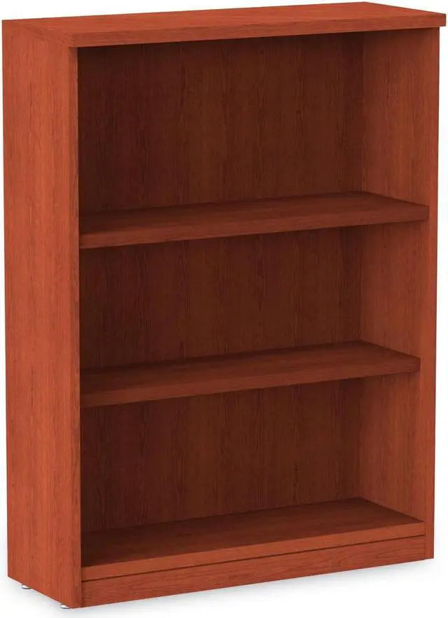 Alt view image 14 of 15 - Alera Valencia Series Bookcase, Three-Shelf, 31 3/4w x 14d x 39 3/8h, Med Cherry