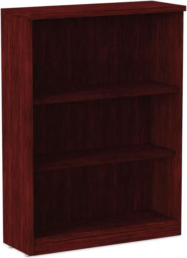 Alt view image 12 of 13 - Alera Valencia Series Bookcase Three-Shelf 31 3/4w x 14d x 39 3/8h Mahogany VA634432MY