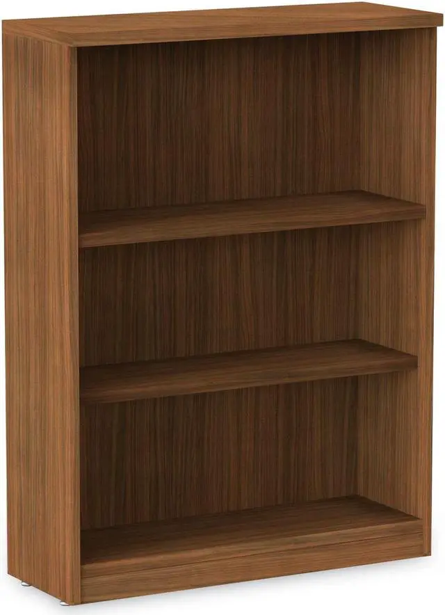 Alt view image 11 of 20 - Alera - VA634432WA - Alera Valencia Series Bookcase, Three-Shelf, 31 3/4w x 14d x 39 3/8h, Mod Walnut