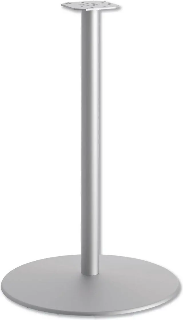 Alt view image 5 of 5 - HON HBTTD42 Between Table Disc Base f/ 42" Tabletop, Black Round, Nickel Base - 40.79" Height