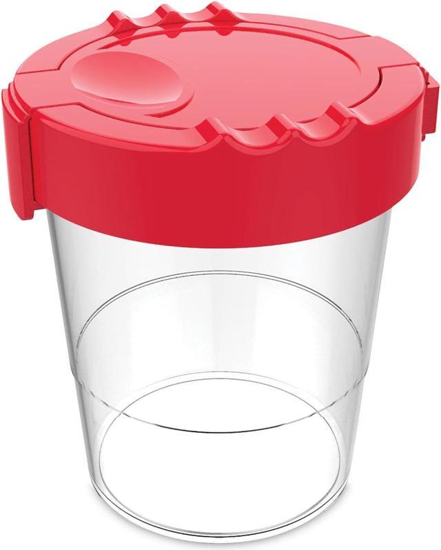 Antimicrobial No Spill Paint Cup, 3.46 w x 3.93 h, Red Antimicrobial No Spill Paint Cup, 3.46 w x 3.93 h, Red