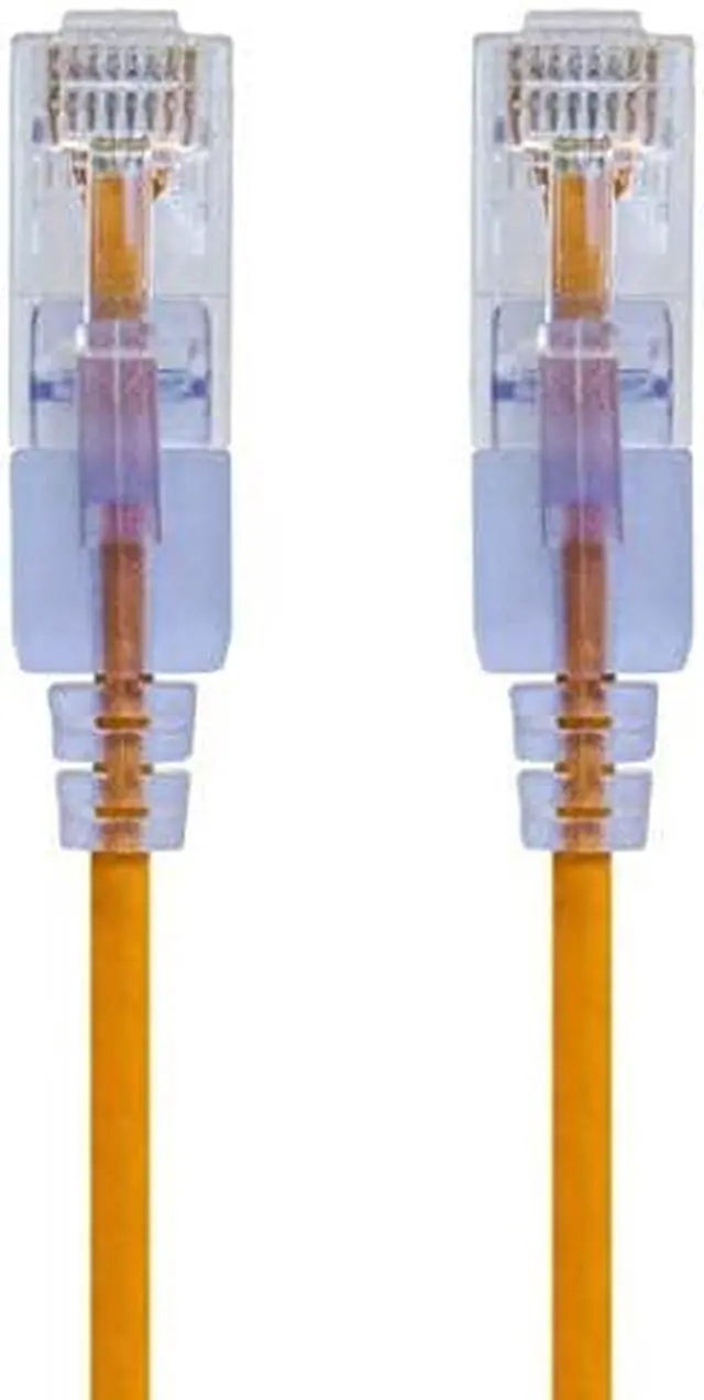 Alt view image 3 of 8 - Monoprice Cat6A Ethernet Patch Cable - 1 Feet - Yellow (10 Pack) Snagless RJ45 550Mhz UTP Pure Bare Copper Wire 10G 30AWG - SlimRun Series