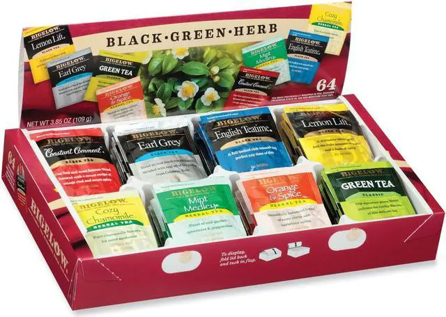 Alt view image 10 of 16 - Bigelow Tea Company Tea Tray Pack, 8 Assorted Teas, 64/BX