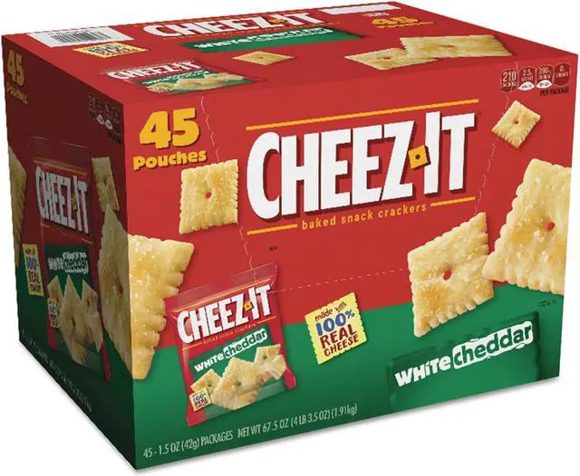 Alt view image 3 of 3 - Cheez-it Crackers 1.5 oz Bag White Cheddar 45/Carton KEE10893