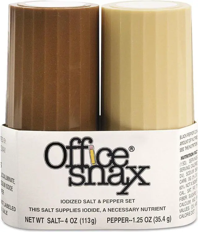Alt view image 2 of 3 - Condiment Set 4oz Salt 1.5oz Pepper Two-Shaker Set
