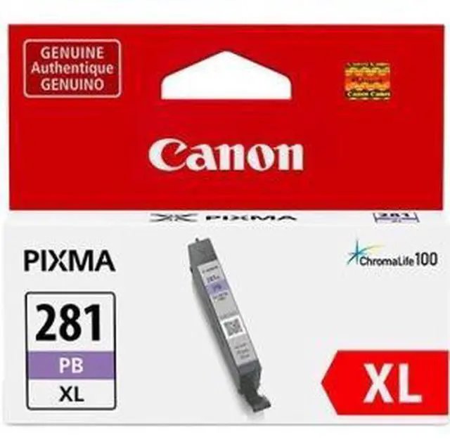 Alt view image 10 of 12 - Canon CLI-281XL Original Ink Cartridge - Blue - Inkjet - 1 Each