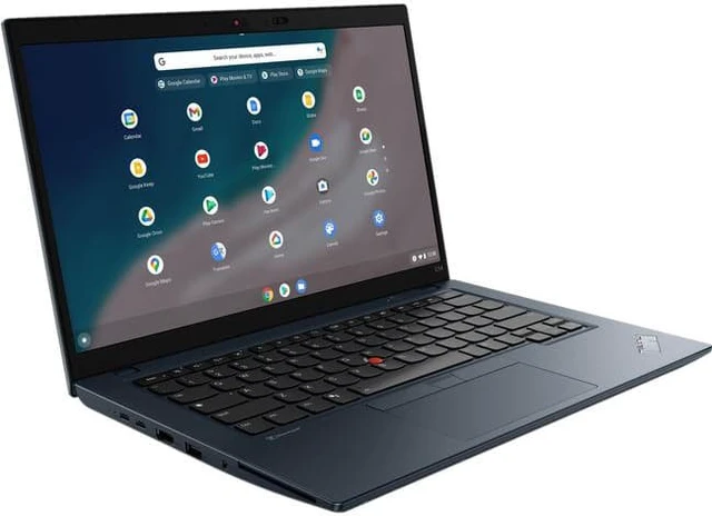 Alt view image 2 of 10 - Lenovo ThinkPad C14 Gen 1 21C9000FUS 14" Chromebook - Full HD - 1920 x 1080 - Intel Core i5 12th Gen i5-1245U Deca-core (10 Core) - 8 GB Total RAM - 8 GB On-board Memory - 256 GB SSD - Abyss Blue