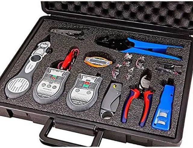 Alt view image 8 of 14 - Monoprice LAN and Coaxial Installation Kit w/Tester and Tone Generator