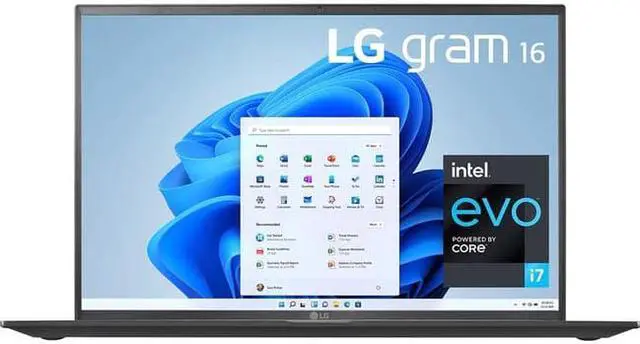 Alt view image 9 of 17 - LG Gram 16Z90P Laptop 16" Ultra-Lightweight, (2560 x 1600), Intel Evo 11th gen CORE i7 , 16GB RAM, 256GB SSD, Windows 11 Home, 22 Hour Battery, Alexa Built-in, 2X USB-C, HDMI, USB-A - Black
