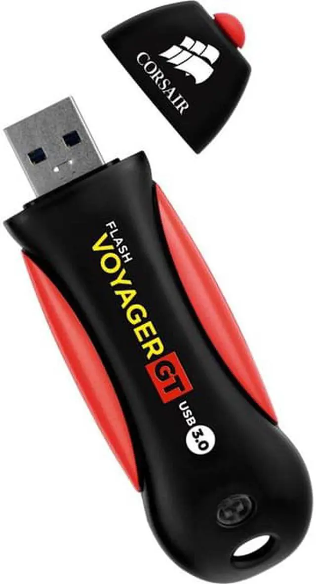 Alt view image 8 of 9 - 1TB Corsair Voyager GT USB3.2 Type-A Flash Drive - Black, Red