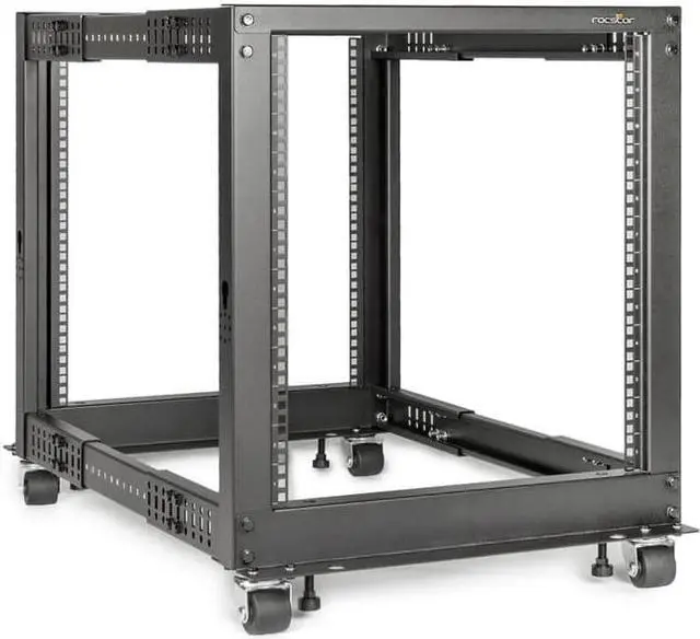 Main image of Rocstor SolidRack 12U Adjustable Depth Open Frame 4 Post Rack Y10E008B1