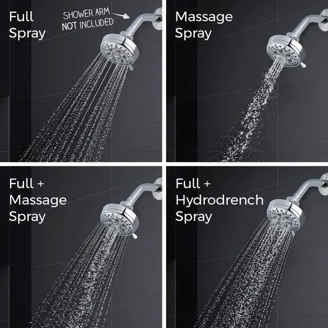 Alt view image 4 of 7 - Pfister 015-WS2-VIKK Vie Multi-Function Showerhead with Full Coverage, Brushed Nickel