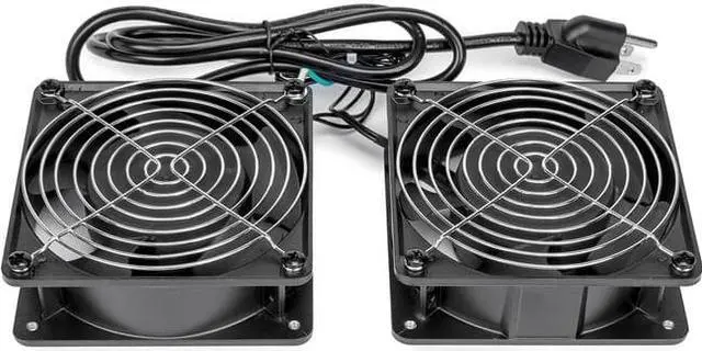 Main image of Rocstor SolidRack Fan for Wall Rack Cabinet US 110v-120v 2 Pack 2 Pack Y10E014B1