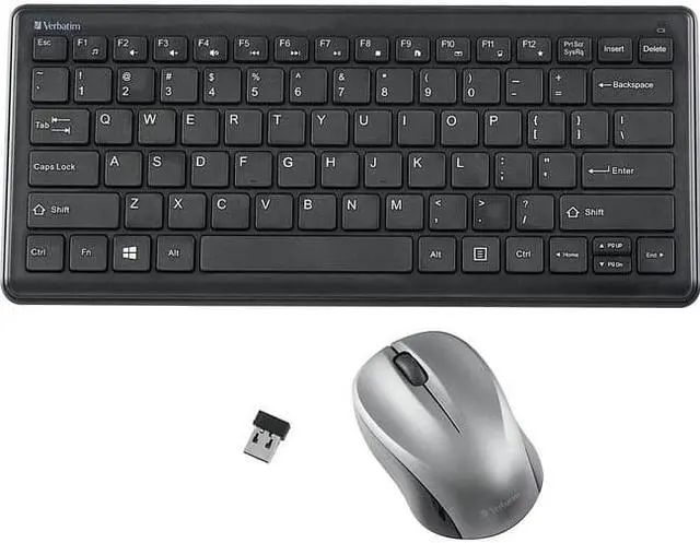 Main image of Verbatim Silent Wireless Compact Keyboard and Mouse 70739
