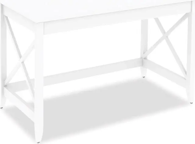 Alt view image 5 of 6 - Farmhouse Writing Desk, 47.24" x 23.62" x 29.53", White