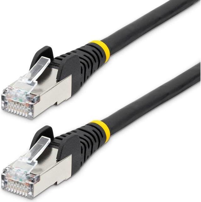 StarTech 7ft CAT6a Snagless S/FTP Ethernet Cable Black NLBK7FCAT6APATCH 