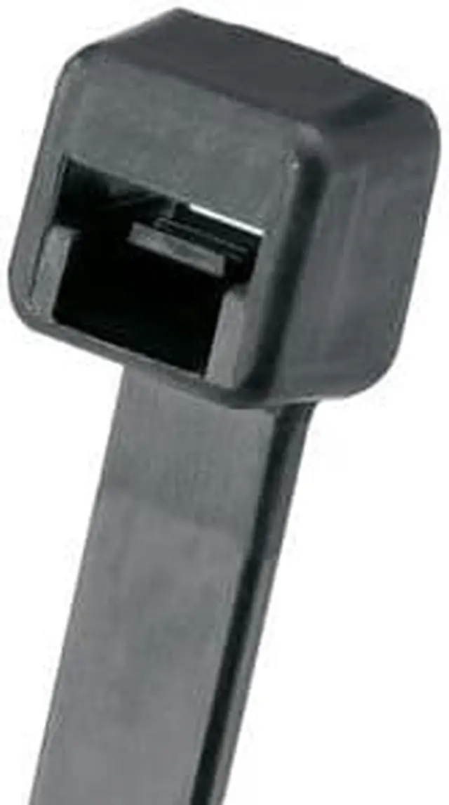 Alt view image 3 of 5 - PANDUIT PLT1M-M0 Cable Tie, 4 in L, 4 in Max Bundle Dia., Black, Nylon 6/6, 18