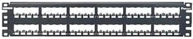 Alt view image 5 of 8 - Panduit CP48BLY Mini-Com All Metal Shielded Modular Patch Panel - Patch Panel - Black - 2U - 19 Inch - 48 Ports