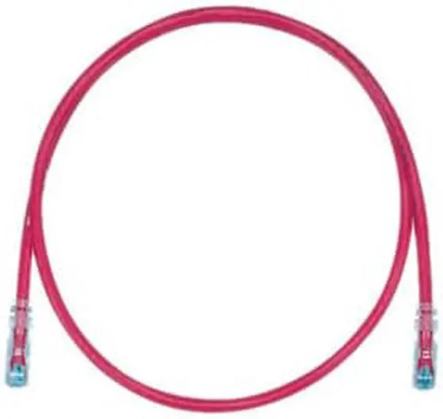 Alt view image 2 of 4 - Panduit UTPSP10RDY category-6 8-conductor Strain Relief clear Boot Patch cord, 10-Feet, Red
