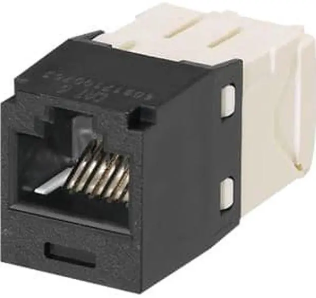 Alt view image 3 of 3 - Panduit - CJ688TGBL - 1-port Mod Jack Idc 8w8p Utp T568a/b Cat6 Ip5 Mini-com Giga-tx Black
