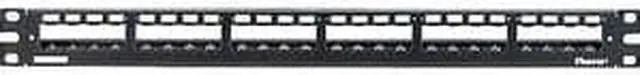 Alt view image 4 of 5 - Panduit CP24WSBLY 24-Port Mini-Com All Metal Shielded Patch Panel with Strain Relief Bar, 1RU