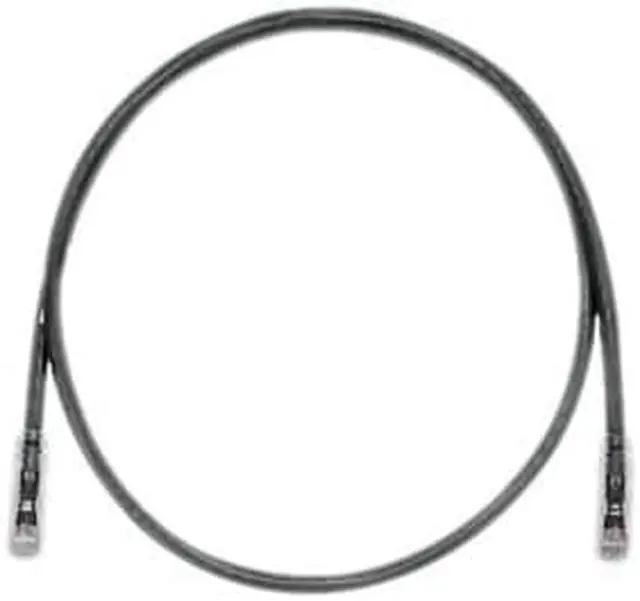 Main image of Panduit UTPSP7BLY Category-6 8-Conductor Strain Relief Clear Boot Patch Cord, 7-Feet, Black