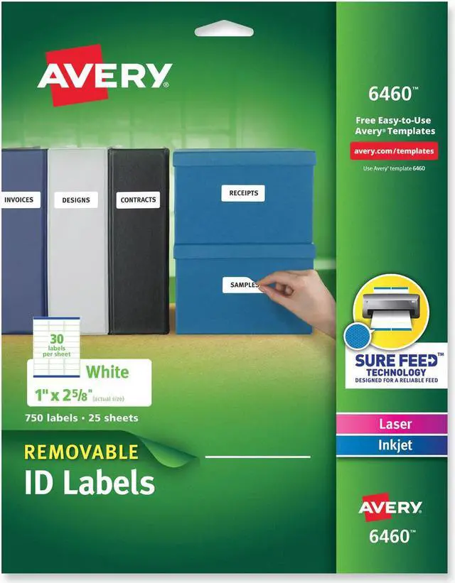 Alt view image 2 of 4 - Avery Label,Lsr,750/Pk,Wh 6460