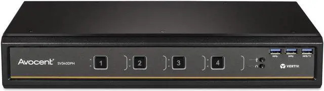 Alt view image 4 of 5 - Avocent SV340DPH-400 Switchview SV340DPH - KVM / USB switch - 4 x KVM / USB - TAA Compliant