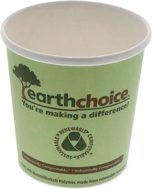 Alt view image 3 of 4 - Pactiv PHSC16ECDI 16 oz. Large Compostable Soup Container, Green, 500 Ct.