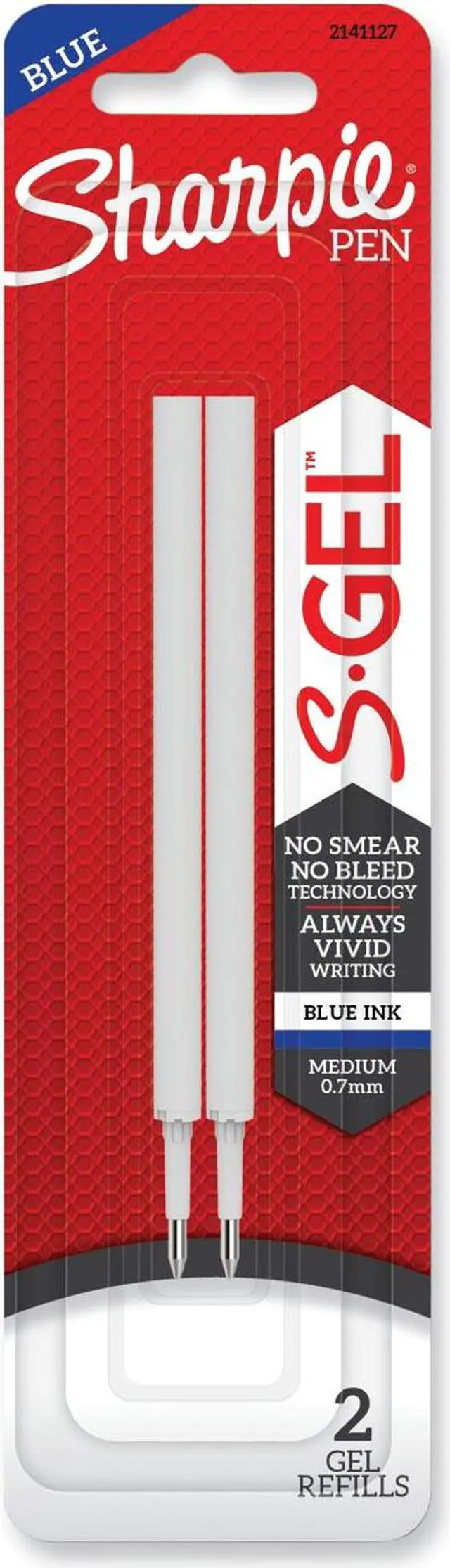 Alt view image 6 of 6 - Sharpie S-Gel Gel-Ink Pen Refill Medium Point Blue Ink 2/Pack (2141127)