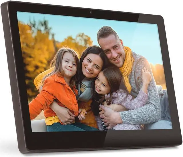 Alt view image 5 of 6 - Aluratek 11.6" WiFi Digital Photo Frame with Live Video Chat, Touchscreen, 16GB Built-in Memory (AFT11F), Black