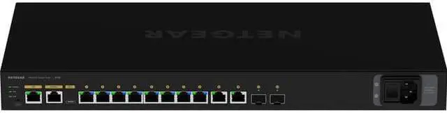 Alt view image 8 of 9 - Netgear AV Line M4250-10G2F-PoE+ Ethernet Switch - 10 Ports - Manageable - Gigabit Ethernet - 1000Base-T, 1000Base-X - 3 Layer Supported - Modular - 2 SFP Slots - Power Supply - 125 W PoE Budget - Opt
