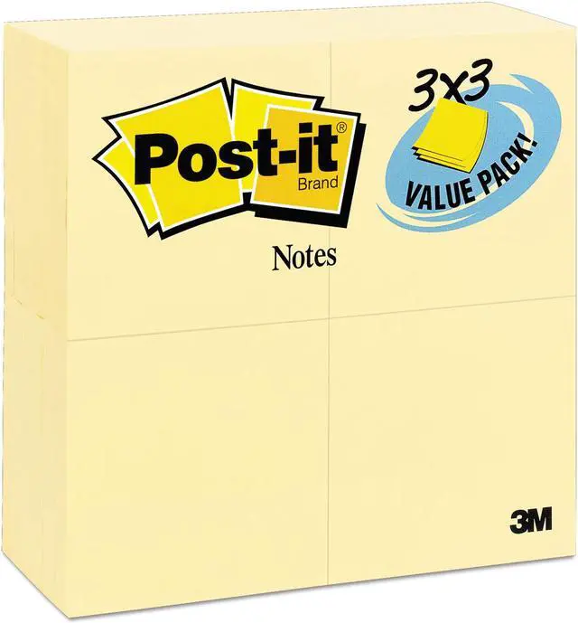 Alt view image 12 of 17 - 3M Company MMM65424VAD Post-It Notes Value Pack 3 X 3 Canary Yellow 24 Pads