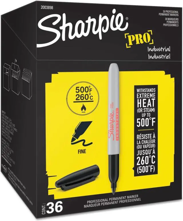 Alt view image 7 of 12 - Sanford Ink 2003898 Sharpie Industries Marker Fine, Black - Pack of 36