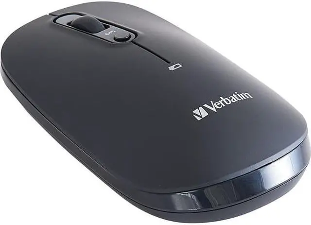 Alt view image 9 of 9 - Verbatim Multi-Device Wireless Rechargeable Optical Mouse - Black - Optical - Wireless - Bluetooth/Radio Frequency - 2.40 GHz - Yes - Black - USB