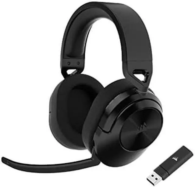 Alt view image 2 of 12 - CORSAIR HS55 WIRELESS Multiplatform Lightweight Gaming Headset With Bluetooth - Dolby 7.1 Surround Sound - iCUE Compatible - PC, PS5, PS4, Nintendo Switch, Mobile - Black