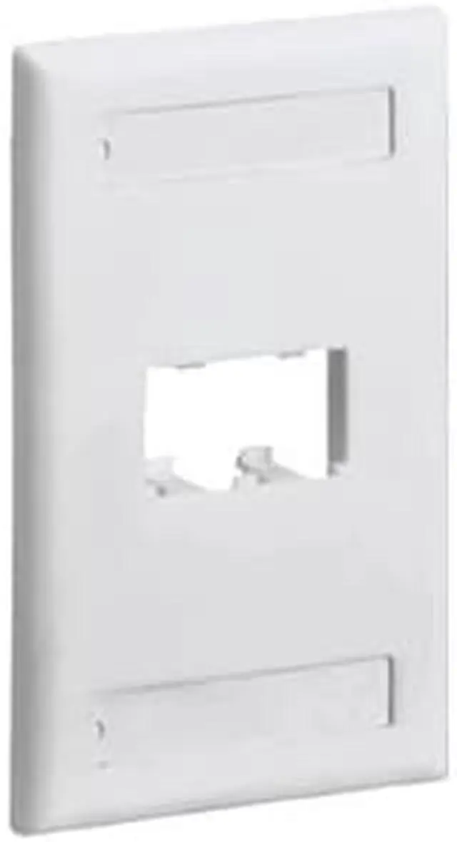 Alt view image 2 of 3 - Panduit CFPL2WHY Mini-Com Classic Series Faceplates With Label And Label Cover - Faceplate - White - 2 Ports