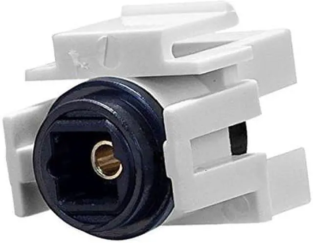 Alt view image 5 of 5 - Monoprice S/PDIF (Toslink) Digital Optical Audio Keystone Jack, Female to Female Coupler, White