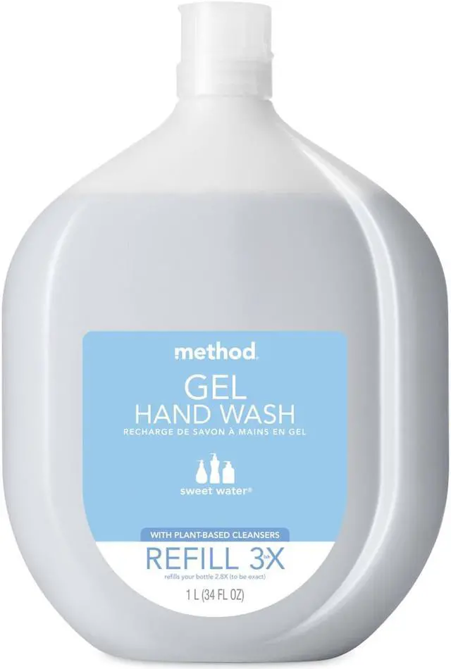 Alt view image 4 of 6 - Method Products Gel Hand Wash Refill Tub, Sweetwater, 34 Oz Tub, 4/carton