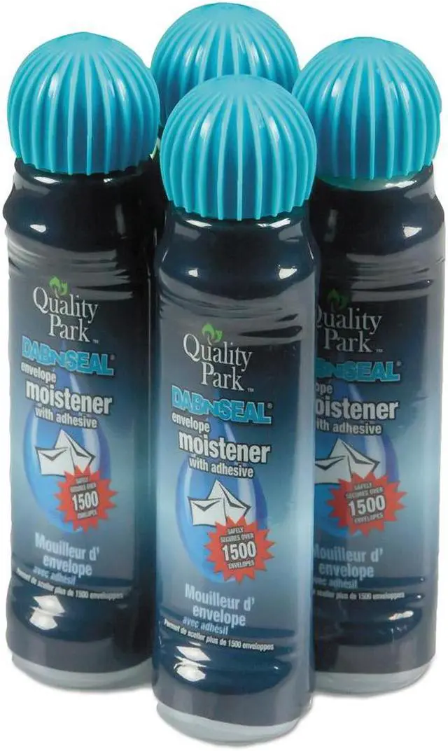 Alt view image 14 of 19 - Quality Park Envelope Moistener w/Adhesive 50 mL Clear 4/Pack 46071