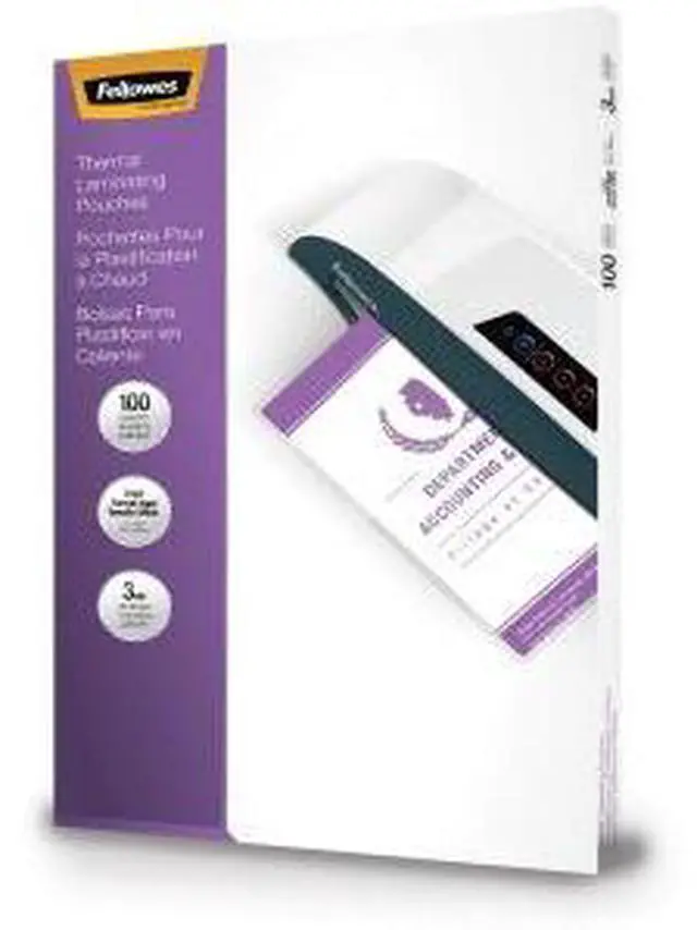 Alt view image 19 of 20 - Fellowes Inc Laminating Pouches 3mil Lgl 100/PK Clear 52455