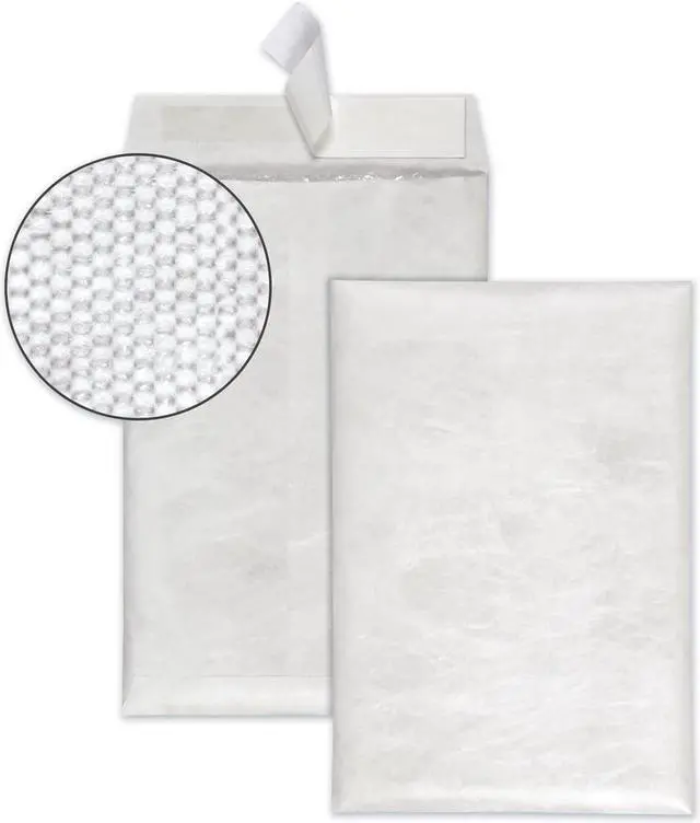 Alt view image 4 of 7 - Quality Park R7501 Tyvek Air Bubble Mailer  Self-Seal  Side Seam  6 1/2 x 9 1/2  White  25/box