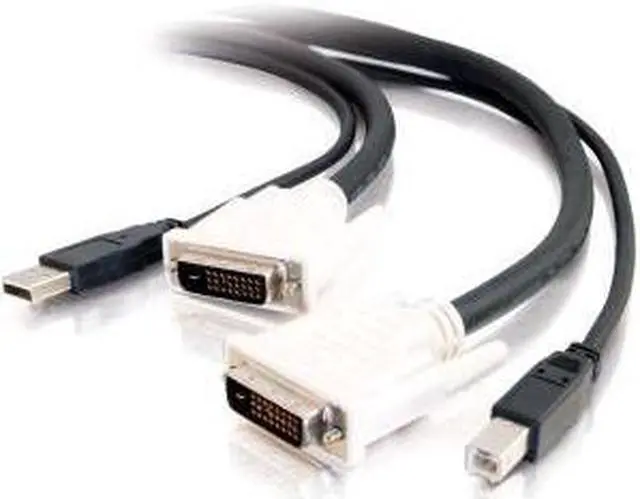 Alt view image 2 of 2 - C2G 14177 DVI Dual Link + USB 2.0 KVM Cable, Black (6 Feet, 1.82 Meters)