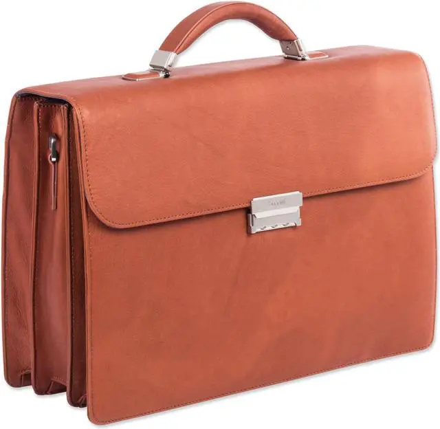 Alt view image 3 of 13 - Swiss Mobility Cognac Milestone Briefcase, Holds Laptops 15.6" Model 49545807SM