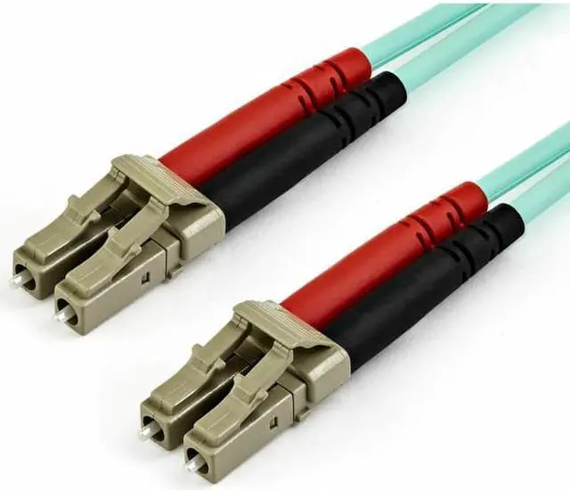 Alt view image 3 of 3 - StarTech.com 10m OM4 LC to LC Multimode Duplex Fiber Optic Patch Cable- Aqua - 50/125 - Fiber Optic Cable - 40/100Gb - LSZH (450FBLCLC10)