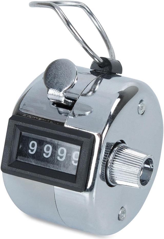Crowd Control Hand Tally Counter, Registers 0-9999, Chrome Crowd Control Hand Tally Counter, Registers 0-9999, Chrome