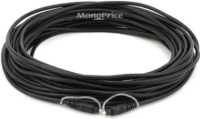 Alt view image 7 of 11 - Monoprice S/PDIF (Toslink) Digital Optical Audio Cable - 50 Feet | Gold Plated Ferrule,Molded Strain Relief