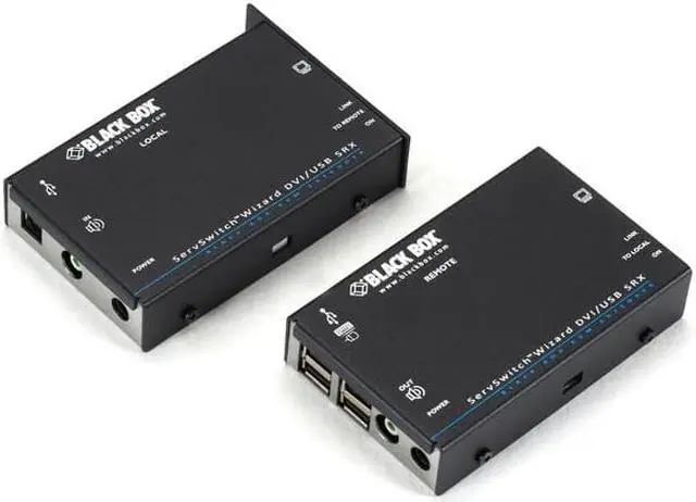 Alt view image 5 of 6 - Black Box ACU5501A-R4 KVM Extender - DVI-D, USB 2.0, Audio, Single-Access, CATx