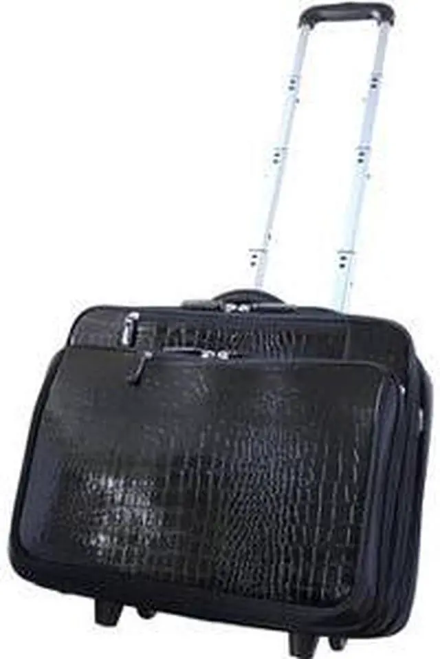 Alt view image 2 of 2 - Francine Collection Croco Roller Carrying Case (Roller) for 17.3' Notebook - Black