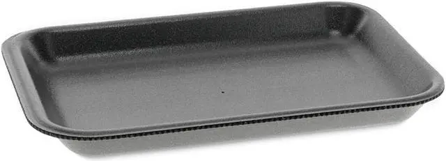 Alt view image 3 of 3 - Pactiv Corporation Pactiv Evergreen Supermarket Trays #2 8.2 x 5.7 x 0.91 Black 500/Carton 0TFB00200000